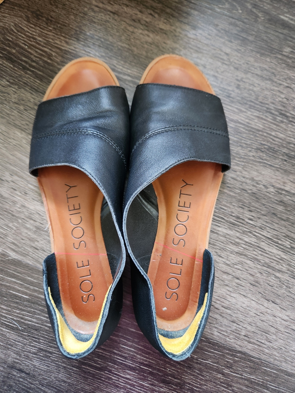 Sole Society Women’s Black Slide Sandals